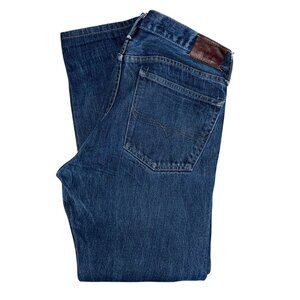 Vintage Ralph Lauren Mens Straight Leg Jeans 36 30 Dark Wash Blue Denim